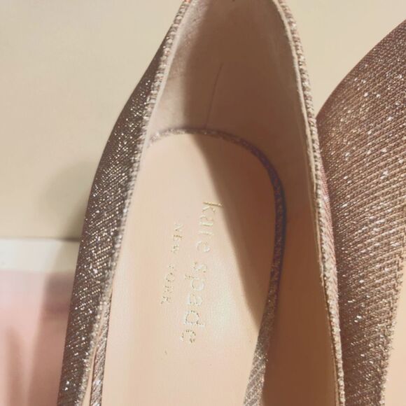 Kate Spade NY "Vivian" Pink Lurex Sparkly Pumps Sz.6.5 Ret $279 w/Dustbag & Box - Picture 9 of 16